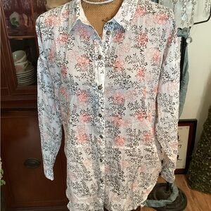 By Anthropologie Floral Top